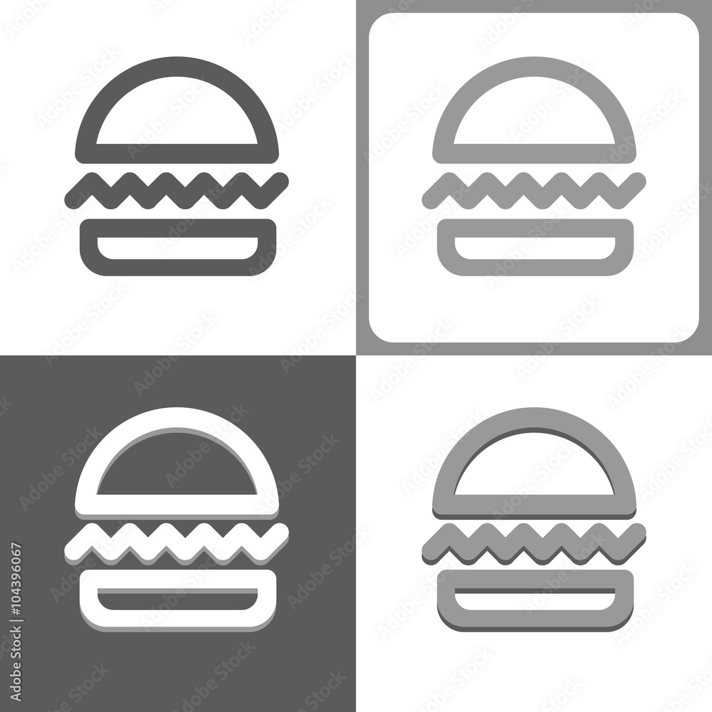 Hamburger vector icon
