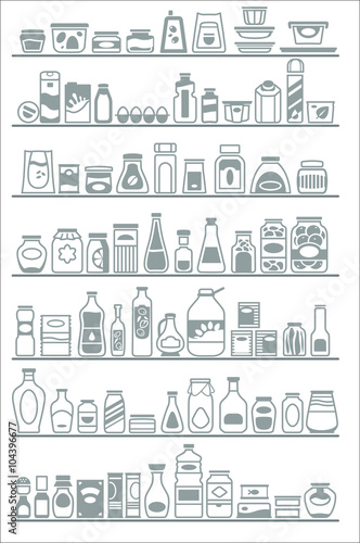 store shelves with goods