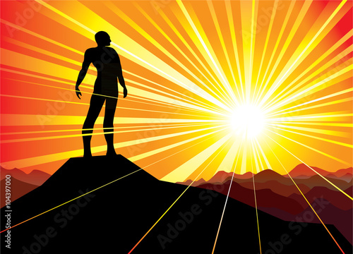 mountain climbing silhouette