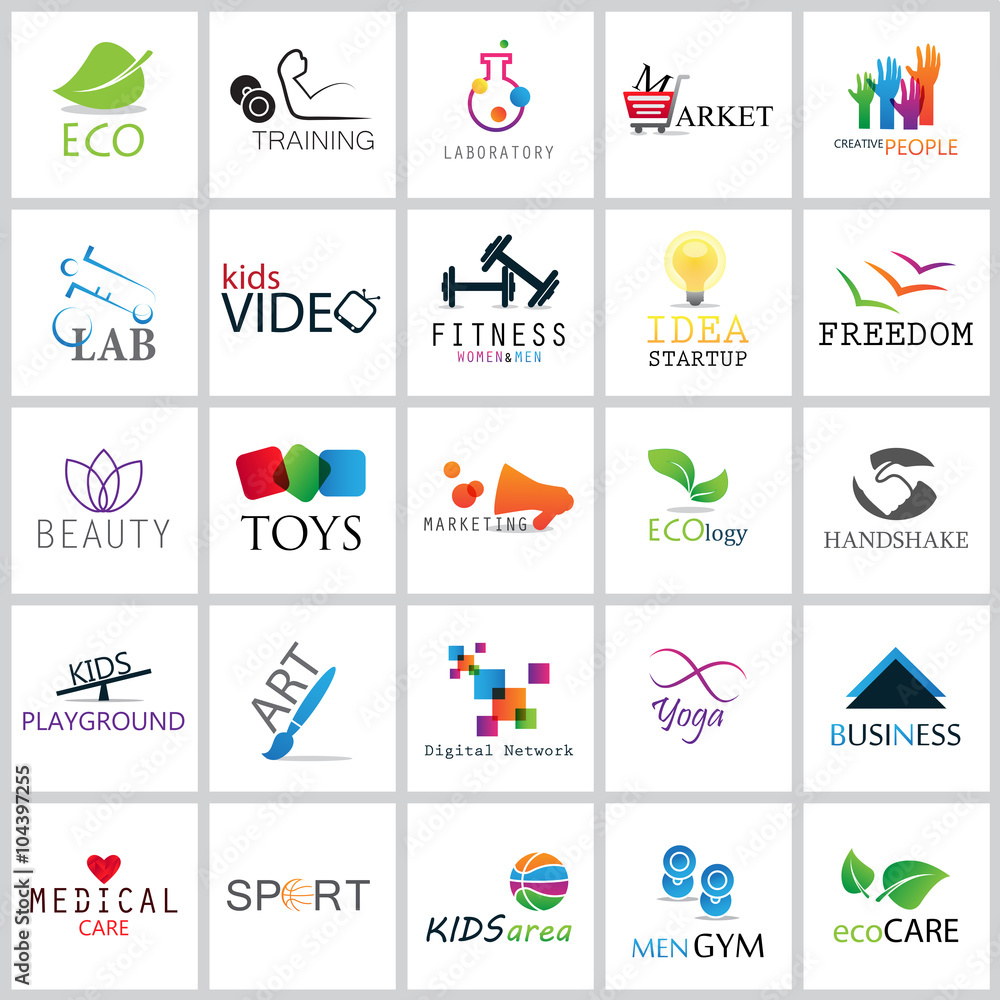 Logo Icons Set - Vector Illustration