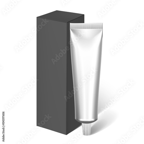 Blank Cosmetics Packages, Tube Template