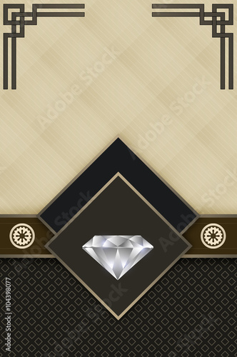 Decorative background with geometric patterns.