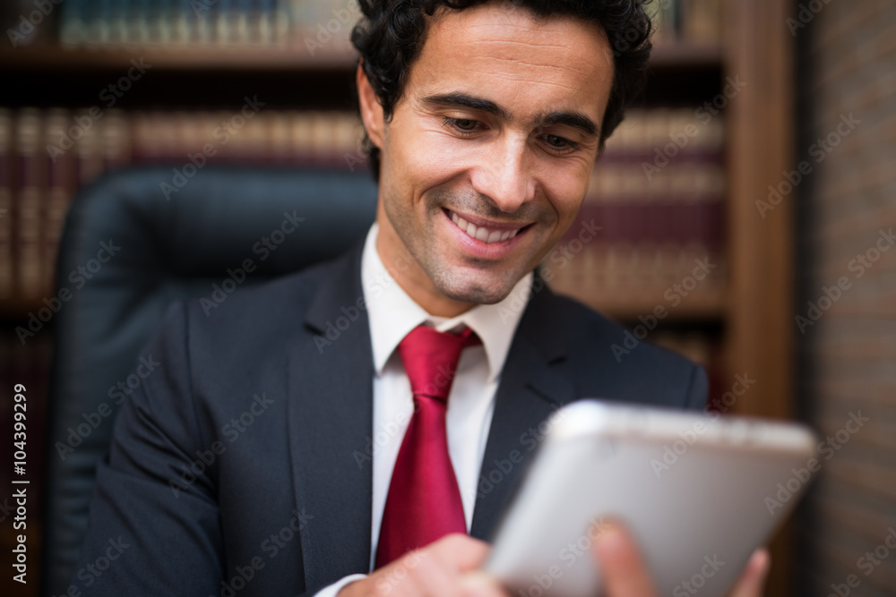 Businessman using a tablet Businessman using a tablet