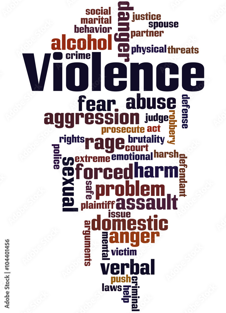 Violence, word cloud concept 9 Violence, word cloud concept 9