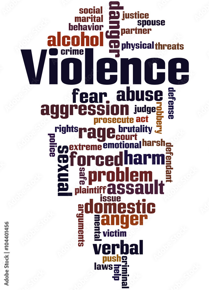 Violence, word cloud concept 9