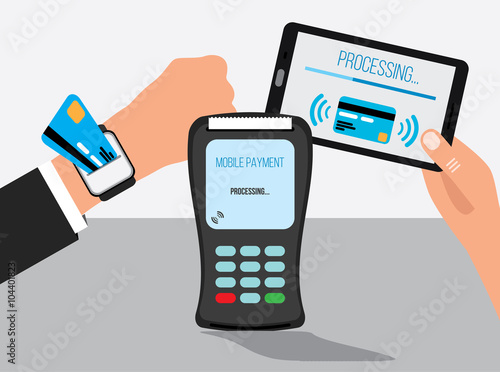 Mobile payments with smart watch and smartphone, communication technology