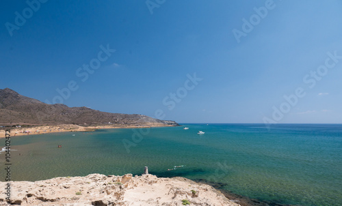 coastline and sand beach of Calblanque Regional Park near Cartagena  Spain 