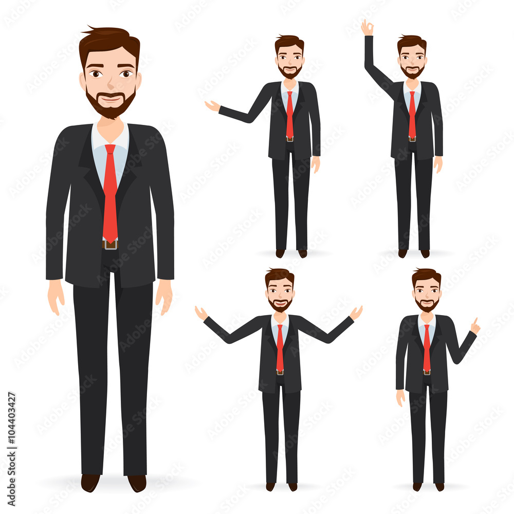 Businessman character. people character.