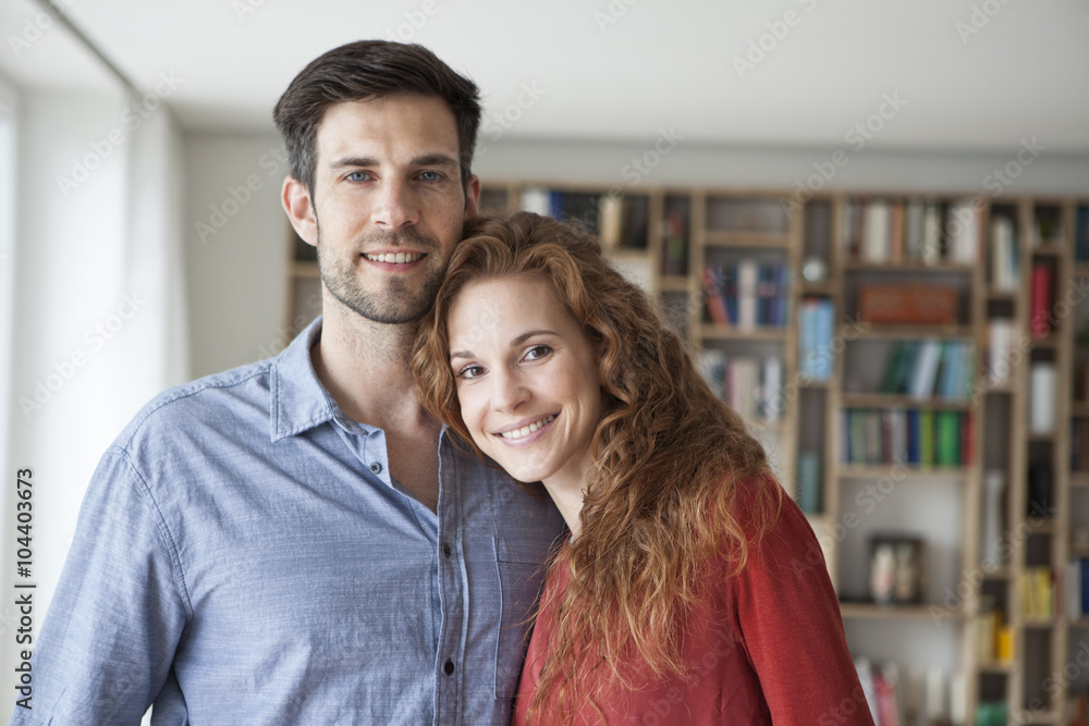 Portrait of smiling couple at home Portrait of smiling couple at home