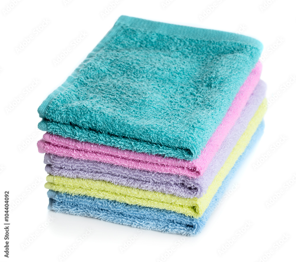 Pile of multicolored towels Pile of multicolored towels