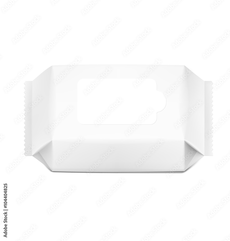 Wet wipes package isolated on white background. Can be use for your design, promo, adv and etc. Wet wipes package isolated on white background. Can be use for your design, promo, adv and etc.