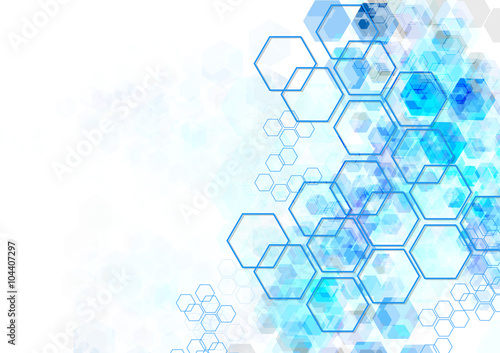 geometric Hexagon abstract vector background