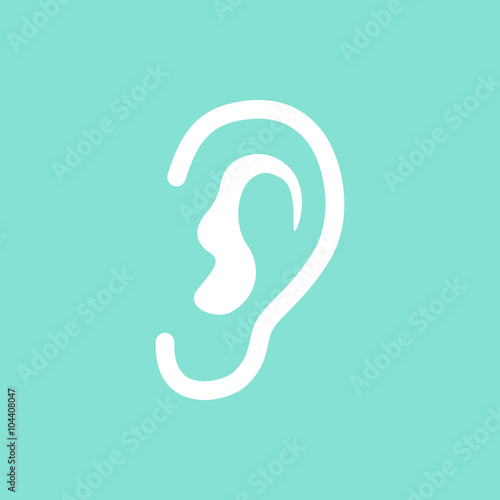 Ear   -  vector icon.