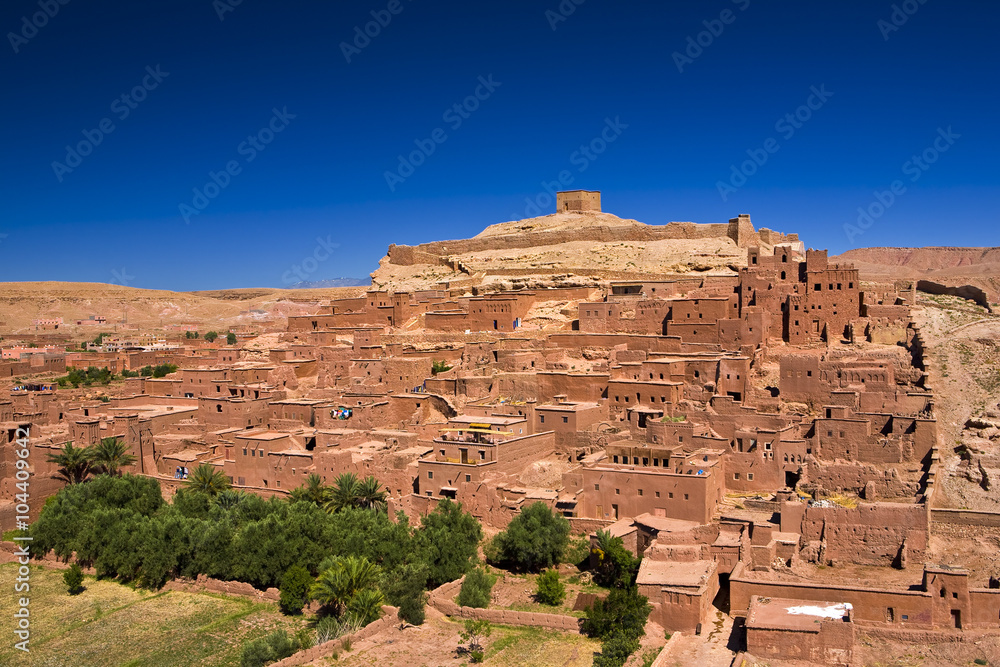 Morocco. Ait Benhaddou - general view. This site is on UNESCO World Heritage List