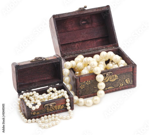 Pearls in jewelry box.