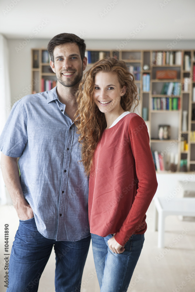 Portrait of smiling couple at home Portrait of smiling couple at home