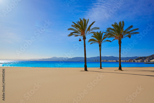 Fototapeta Naklejka Na Ścianę i Meble -  Cullera Playa los Olivos beach Valencia at Spain