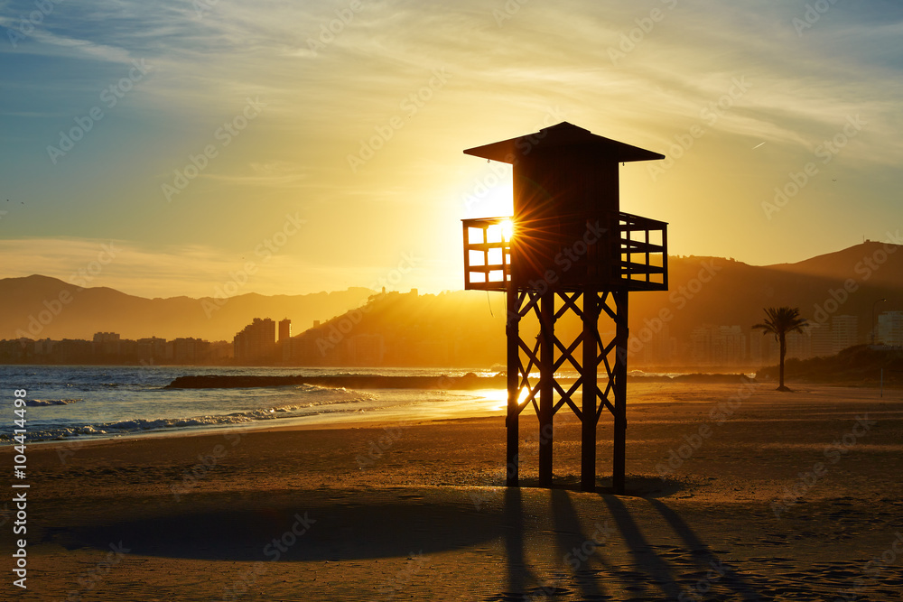 Cullera Playa los Olivos beach sunset in Valencia Cullera Playa los Olivos beach sunset in Valencia