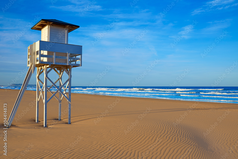 Gandia beach in Valencia of Spain