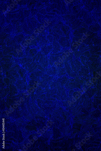 Abstract dark blue background with floral patterns