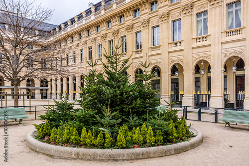 Courtyard of the Palais-Royal Palace. Paris, France.