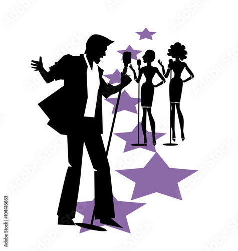 karaoke bar vector poster