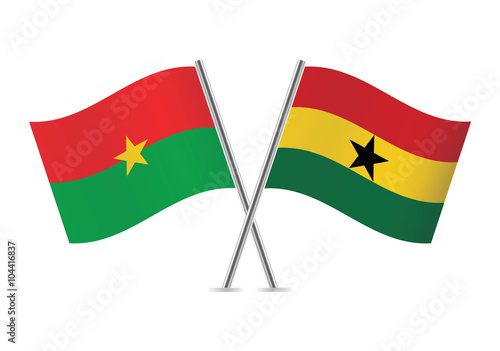 Free Download Burkina Faso and  Ghanaian flags. Vector illustration. - GFXLoad