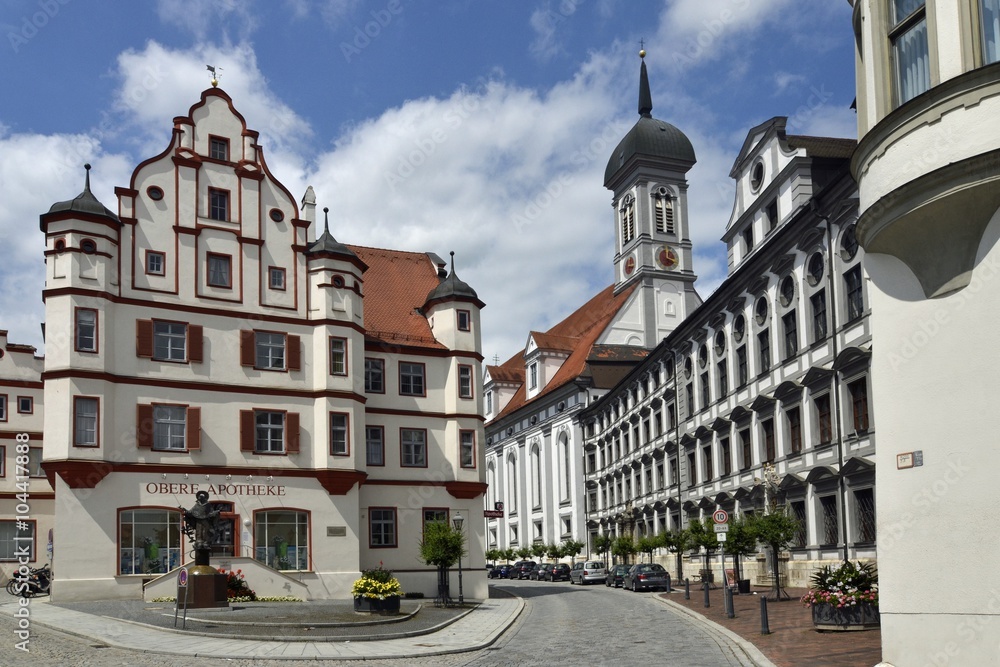 Fototapeta premium Studienkirche u.Obere Apotheke, Dillingen