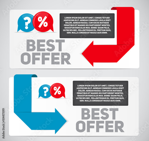 Best Offer Sale Banner with Place for Your Text. Vector Illustra