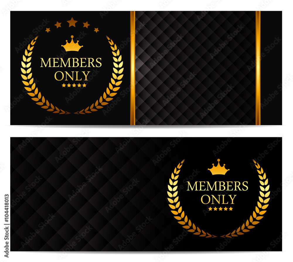Fototapeta premium VIP Members Card Set Vector Illustration