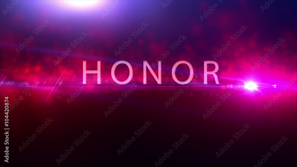 Lens flare effect with text Honor Lens flare effect with text Honor