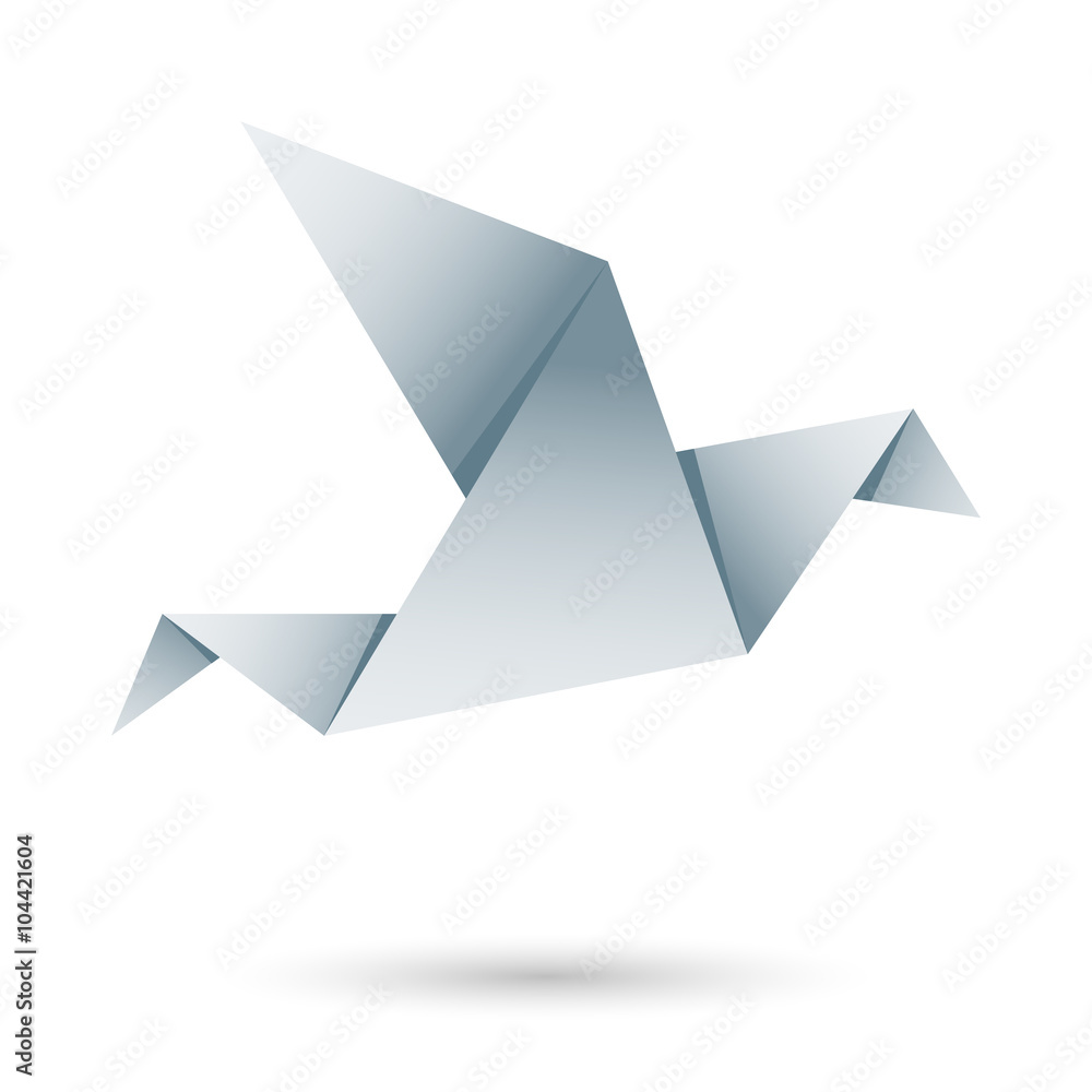 Origami bird vector illustration. Template for your logo design. Background polygon style. Paper bird Origami bird vector illustration. Template for your logo design. Background polygon style. Paper bird