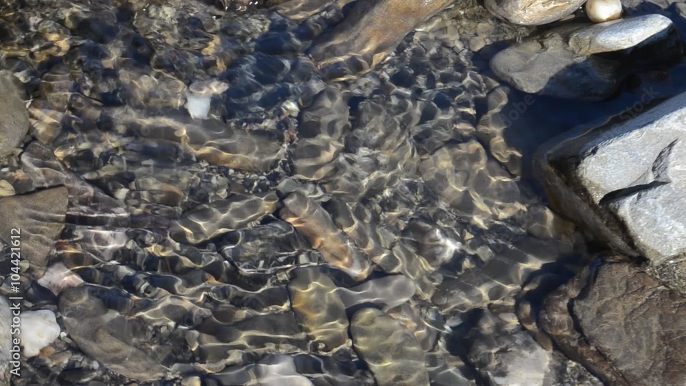 Water in the mountain river close up Water in the mountain river close up
