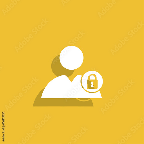 User icon, lock icon