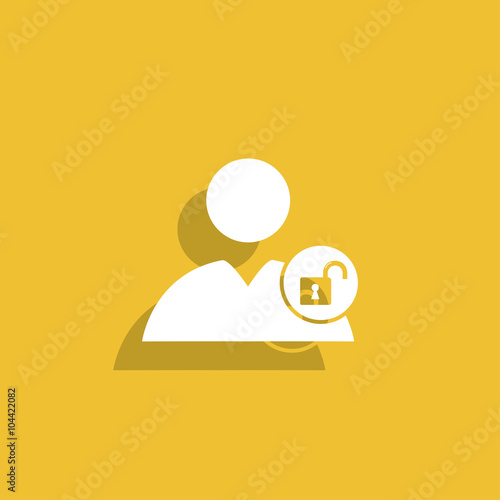User icon, lock icon