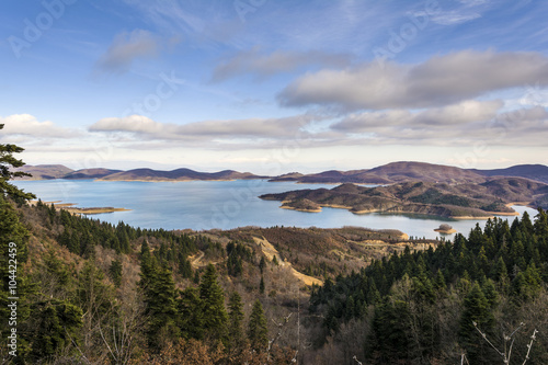 Plastiras lake in central Greece