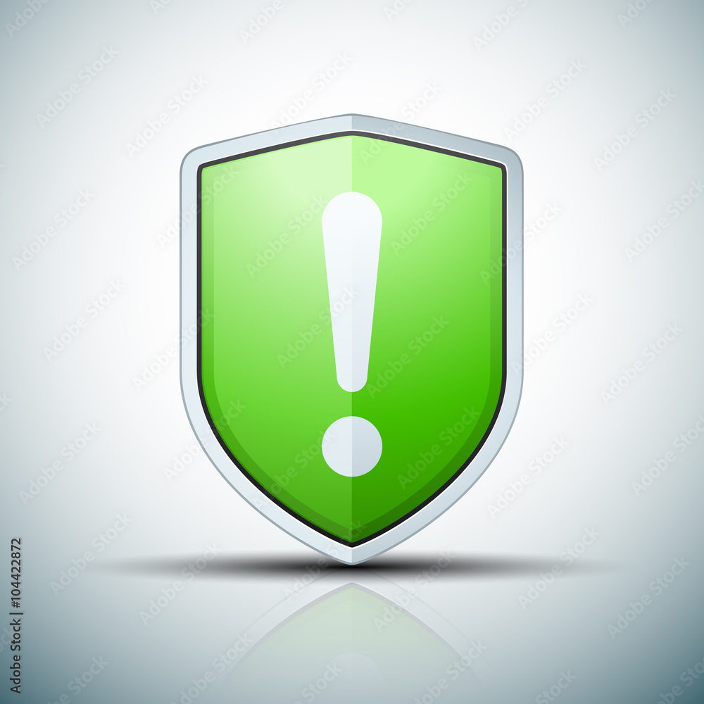 Exclamation Shield Sign Exclamation Shield Sign