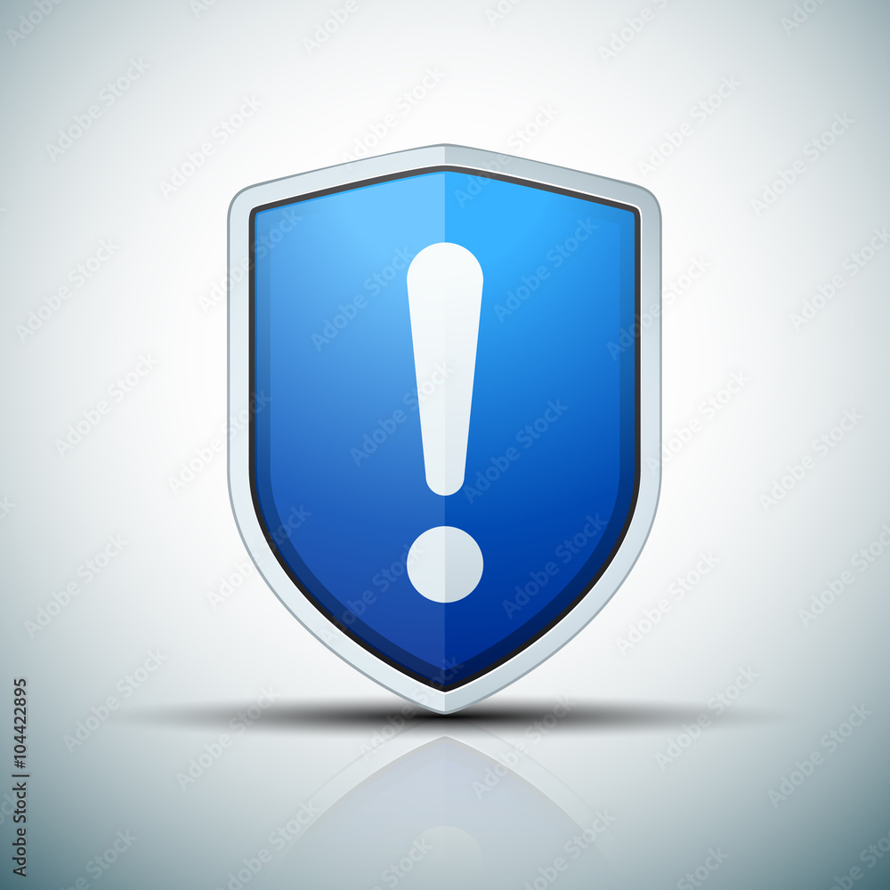 Exclamation Shield Sign Exclamation Shield Sign