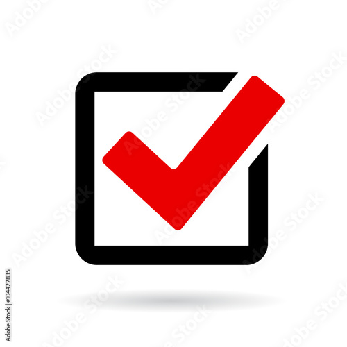 Red check box icon