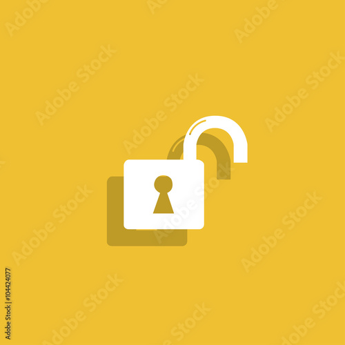 lock icon. Flat design style.
