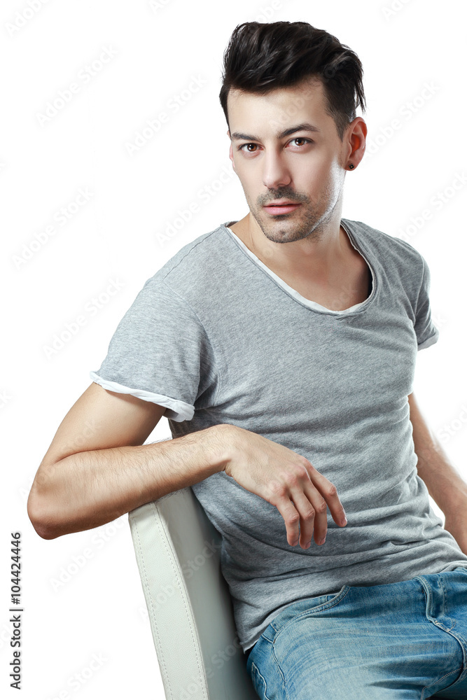 man sitting on the chair
