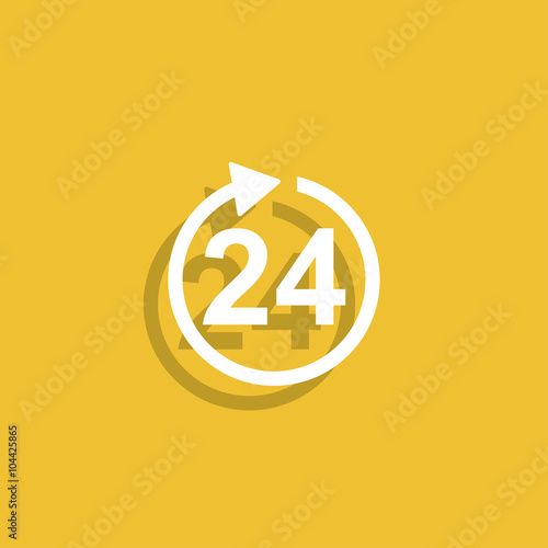 clock hours icon. Flat vector icon