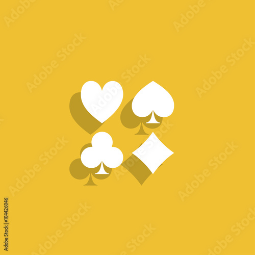 Vector Playing Card Suit Icon Symbol Set.