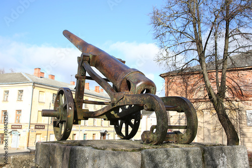 Cannon of 19th century in Daugavpils fortness