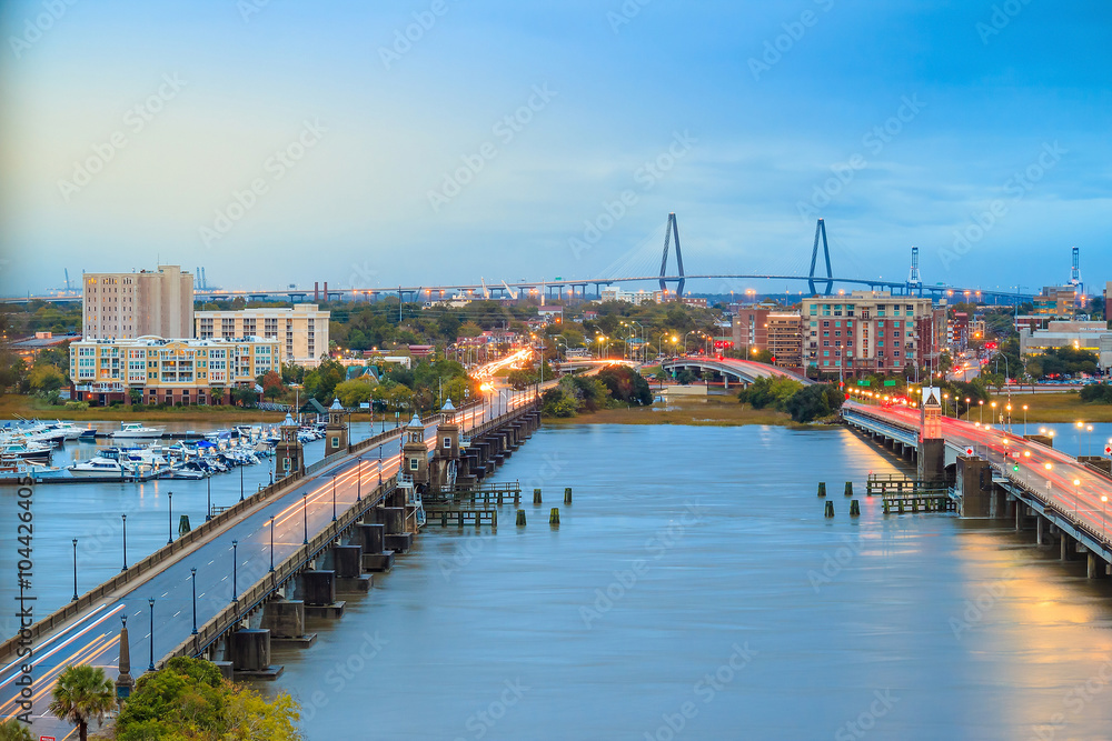 Fototapeta premium Skyline z Charleston