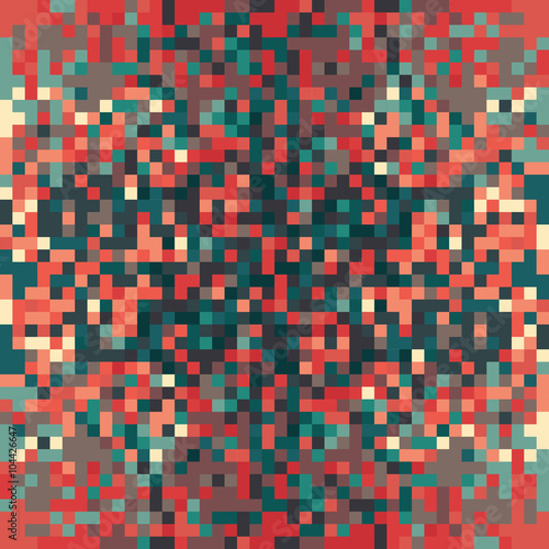 An abstract pixel art style vector background © miketea88