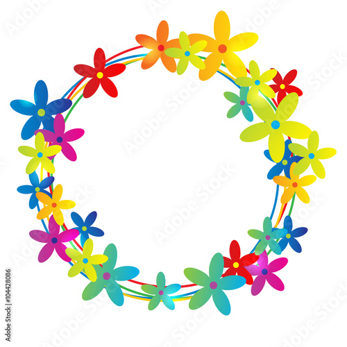 Spring floral frame