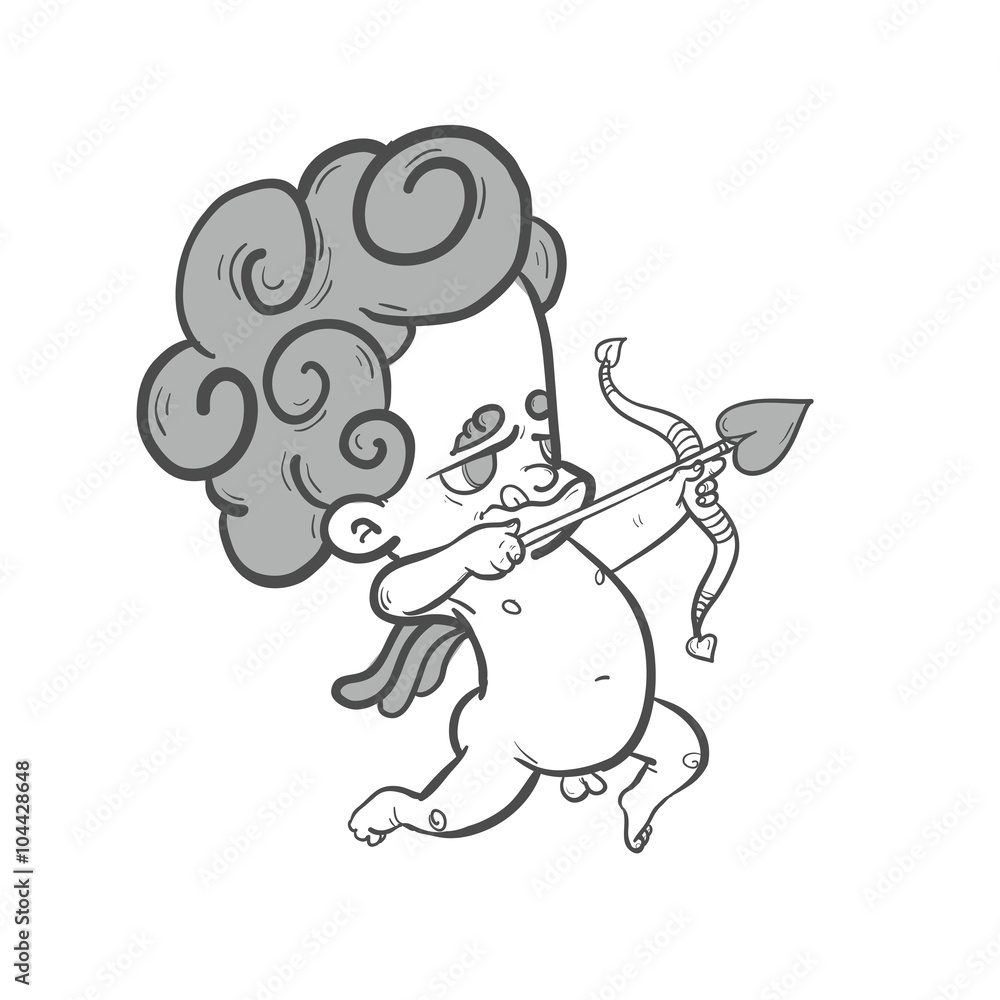 Funny Cupid aiming Funny Cupid aiming
