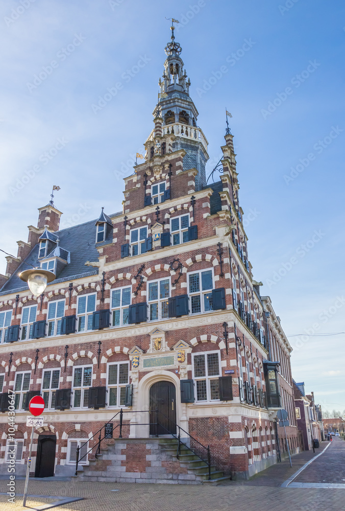 Town hall in the historical center of Franeker