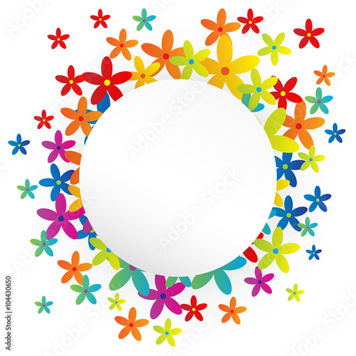 Spring floral frame